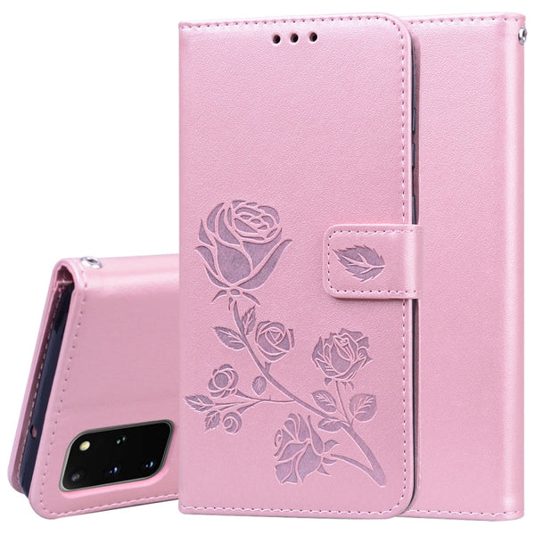 Rose Embossed Horizontal Flip PU Leather Case with Holder & Card Slots & Wallet