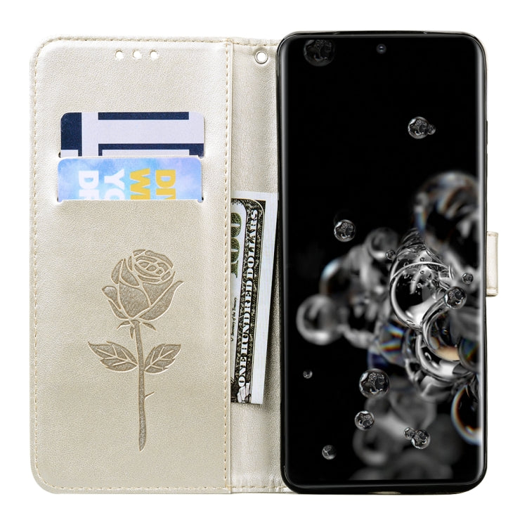 Rose Embossed Horizontal Flip PU Leather Case with Holder & Card Slots & Wallet