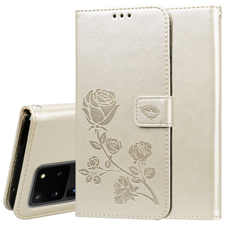 Rose Embossed Horizontal Flip PU Leather Case with Holder & Card Slots & Wallet