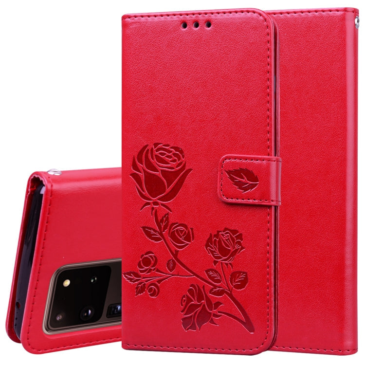 Rose Embossed Horizontal Flip PU Leather Case with Holder & Card Slots & Wallet