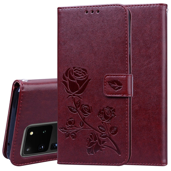 Rose Embossed Horizontal Flip PU Leather Case with Holder & Card Slots & Wallet