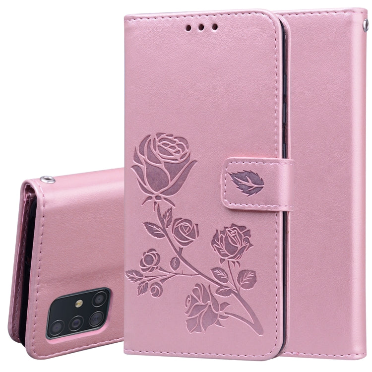 Rose Embossed Horizontal Flip PU Leather Case with Holder & Card Slots & Wallet