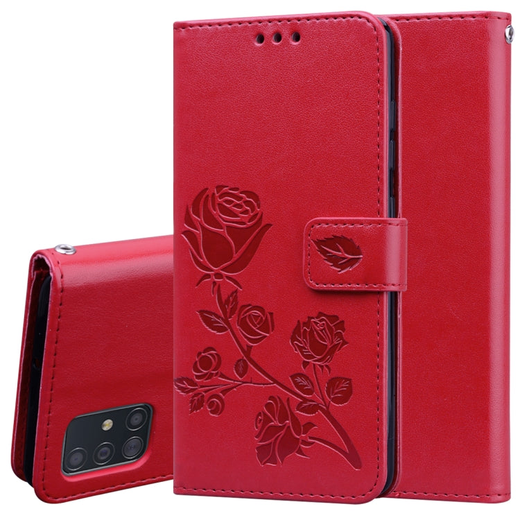 Rose Embossed Horizontal Flip PU Leather Case with Holder & Card Slots & Wallet