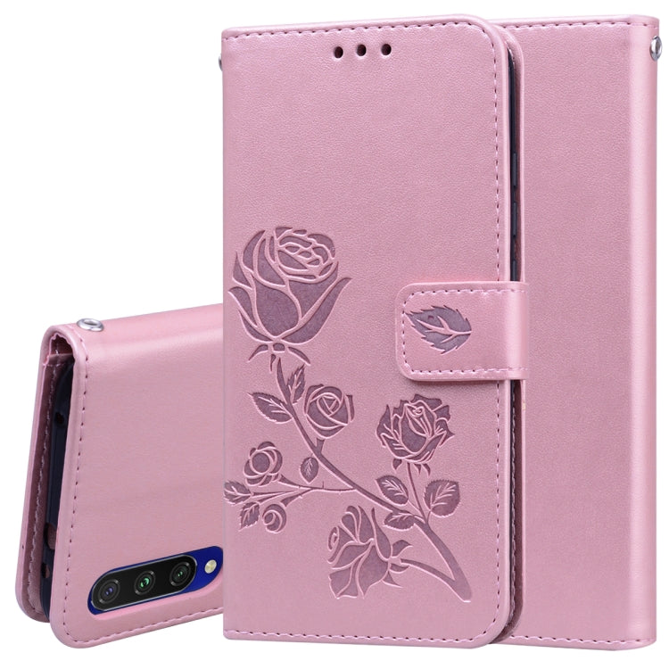 Rose Embossed Horizontal Flip PU Leather Case with Holder & Card Slots & Wallet
