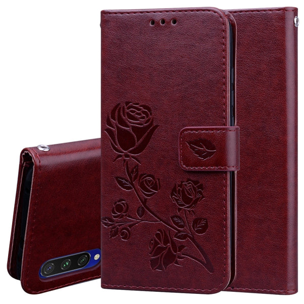Rose Embossed Horizontal Flip PU Leather Case with Holder & Card Slots & Wallet