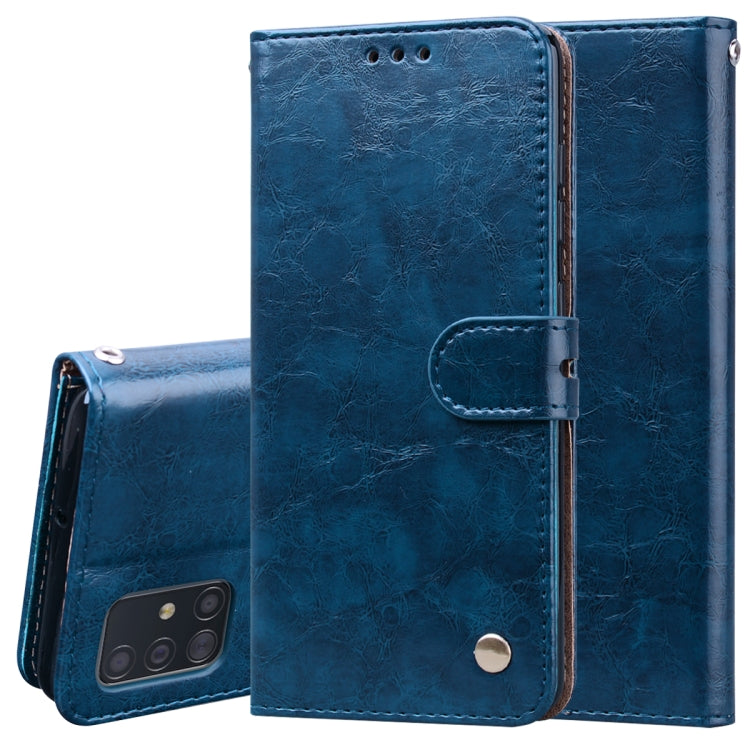 Business Style Oil Wax Texture Horizontal Flip Leather Case, with Holder & Card Slots & Wallet