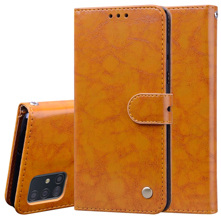 Business Style Oil Wax Texture Horizontal Flip Leather Case, with Holder & Card Slots & Wallet