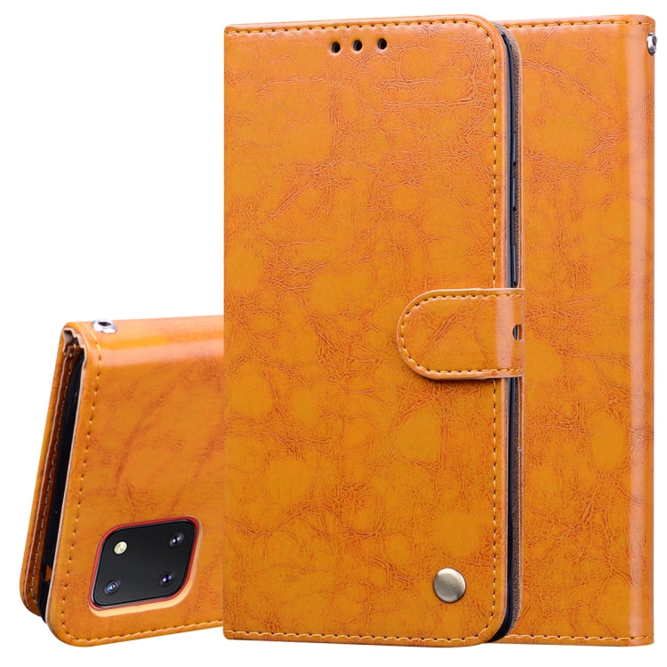 Business Style Oil Wax Texture Horizontal Flip Leather Case, with Holder & Card Slots & Wallet