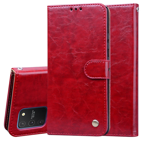 Business Style Oil Wax Texture Horizontal Flip Leather Case, with Holder & Card Slots & Wallet