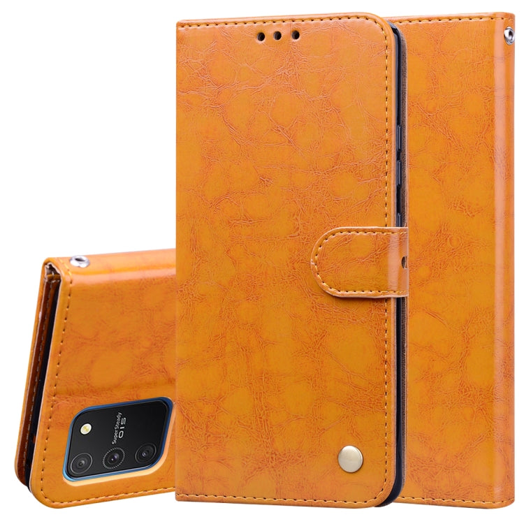 Business Style Oil Wax Texture Horizontal Flip Leather Case, with Holder & Card Slots & Wallet