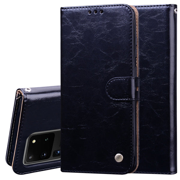 Business Style Oil Wax Texture Horizontal Flip Leather Case, with Holder & Card Slots & Wallet
