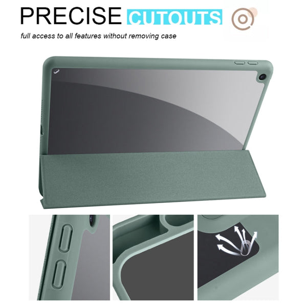 Acrylic 3-folding Smart Leather Tablet Case, For iPad 9.7 2018/2017, For iPad 10.2 2021/2020/2019, For iPad  Air 2022/2020/Pro 11 2021/2020/2018
