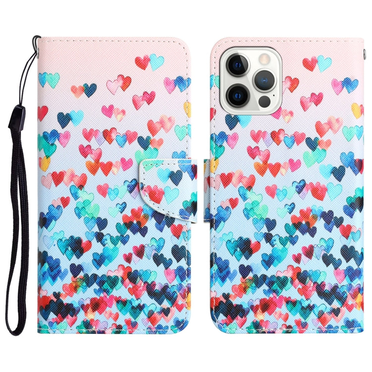 Colored Drawing Leather Phone Case, For iPhone 13 Pro