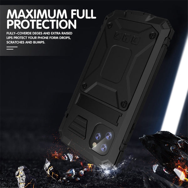 Shockproof Waterproof Dust-proof Metal + Silicone Protective Case with Holder, For iPhone 11, For iPhone 11 Pro, For iPhone 11 Pro Max, For iPhone XS Max, For Galaxy S20 Ultra
