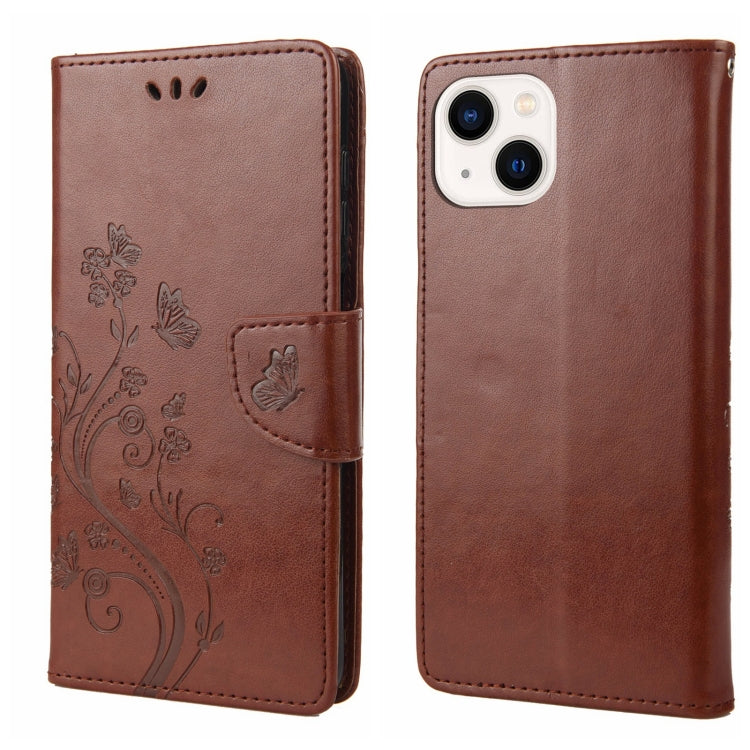 Butterfly Flower Pattern Flip Leather Phone Case