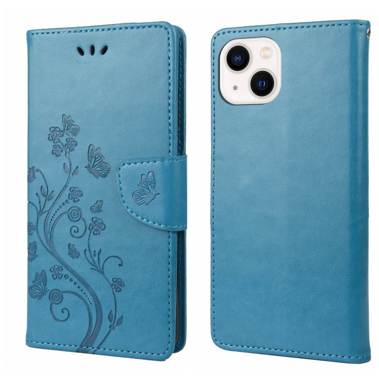 Butterfly Flower Pattern Flip Leather Phone Case