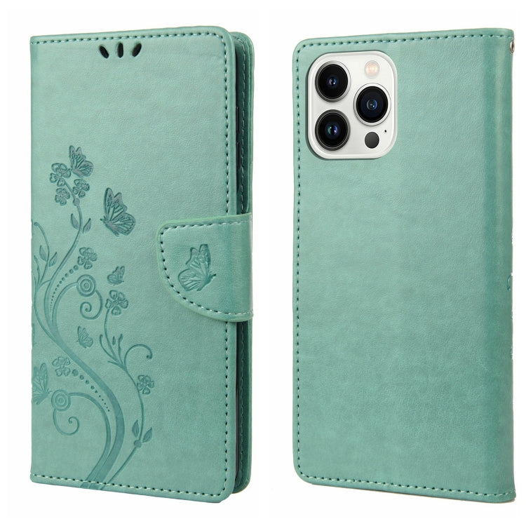 Butterfly Flower Pattern Flip Leather Phone Case