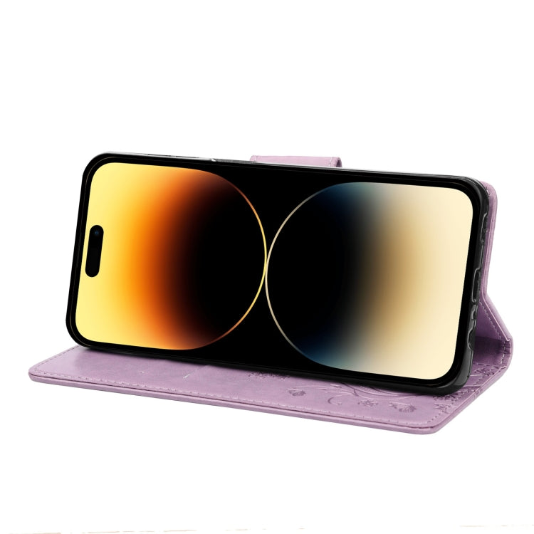 Butterfly Flower Pattern Flip Leather Phone Case