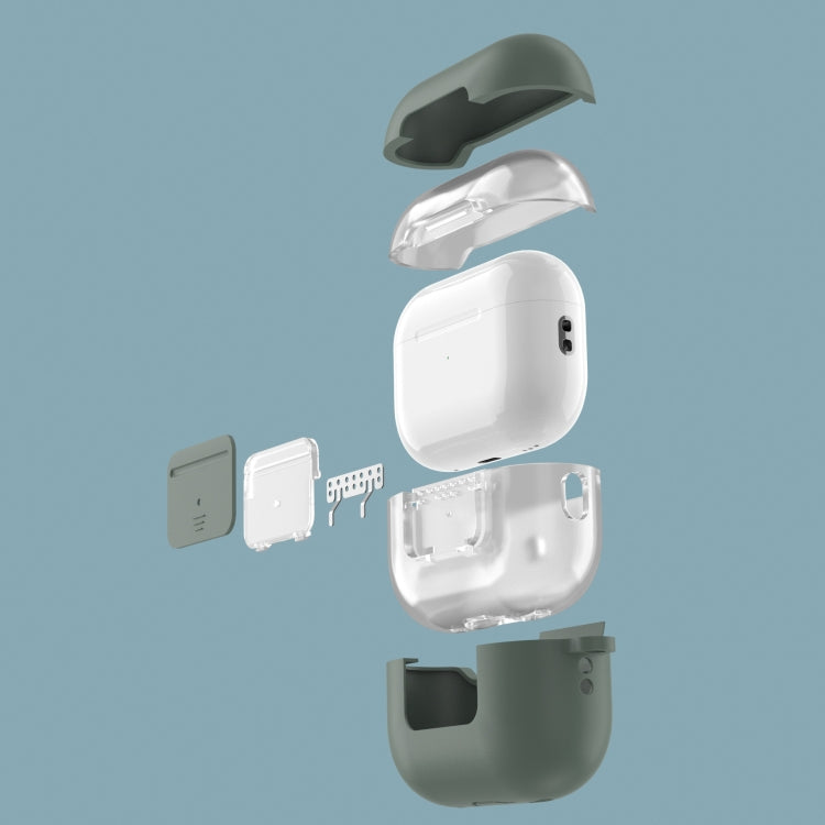 Earphone Silicone PC Protective Case with Switch Button and Buckle, For AirPods Pro 2