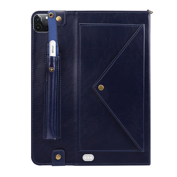 Envelope Horizontal Flip PU Leather Case with Card Slots & Pen Slots & Holder & Wallet & Photo Frame & Shoulder Strap, For iPad Pro 11 2021 / 2020