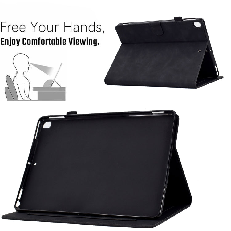 Embossed Smile Flip Tablet Leather Smart Case