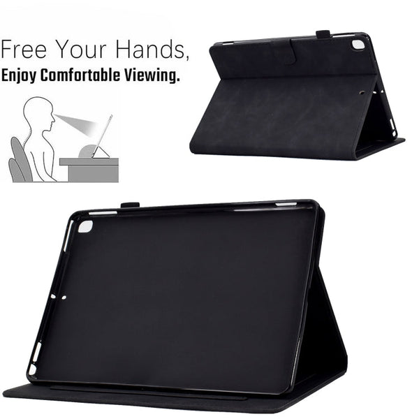 Embossed Smile Flip Tablet Leather Smart Case