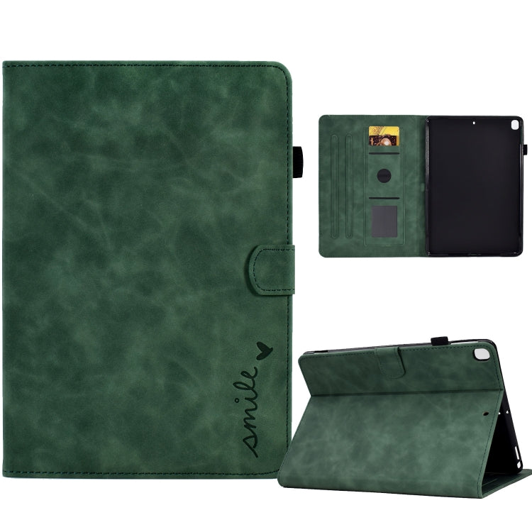Embossed Smile Flip Tablet Leather Smart Case