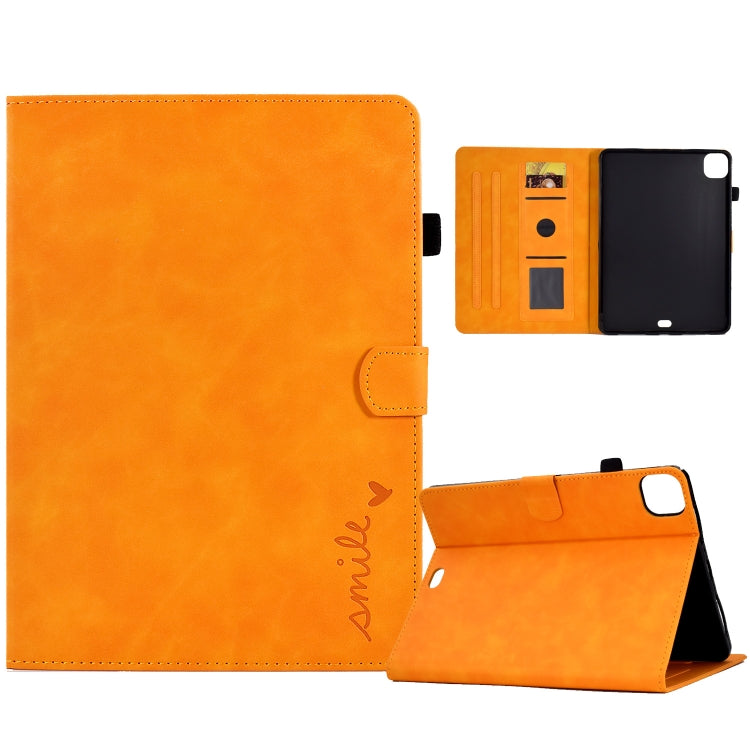 Embossed Smile Flip Tablet Leather Smart Case