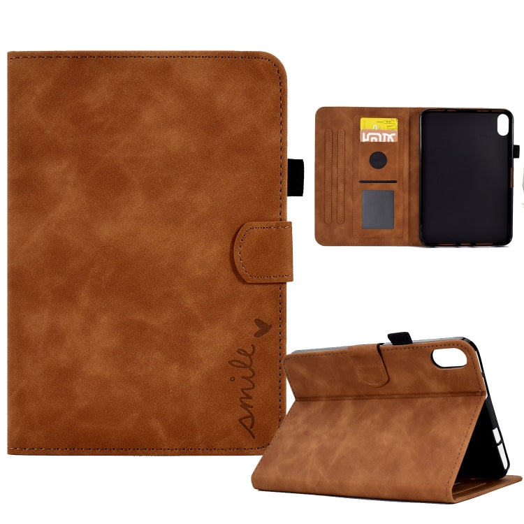 Embossed Smile Flip Tablet Leather Smart Case