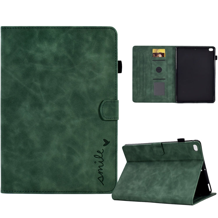 Embossed Smile Flip Tablet Leather Smart Case