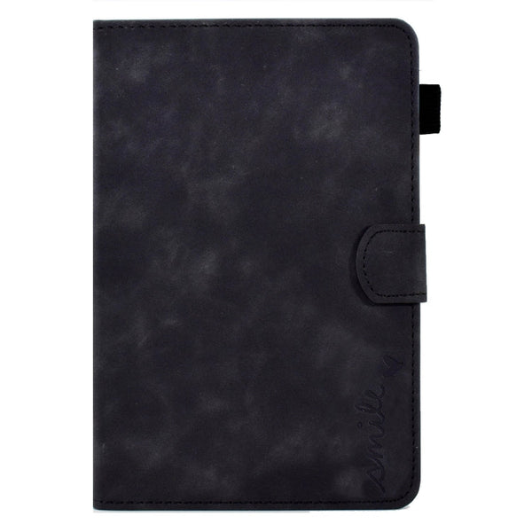 Embossed Smile Flip Tablet Leather Smart Case
