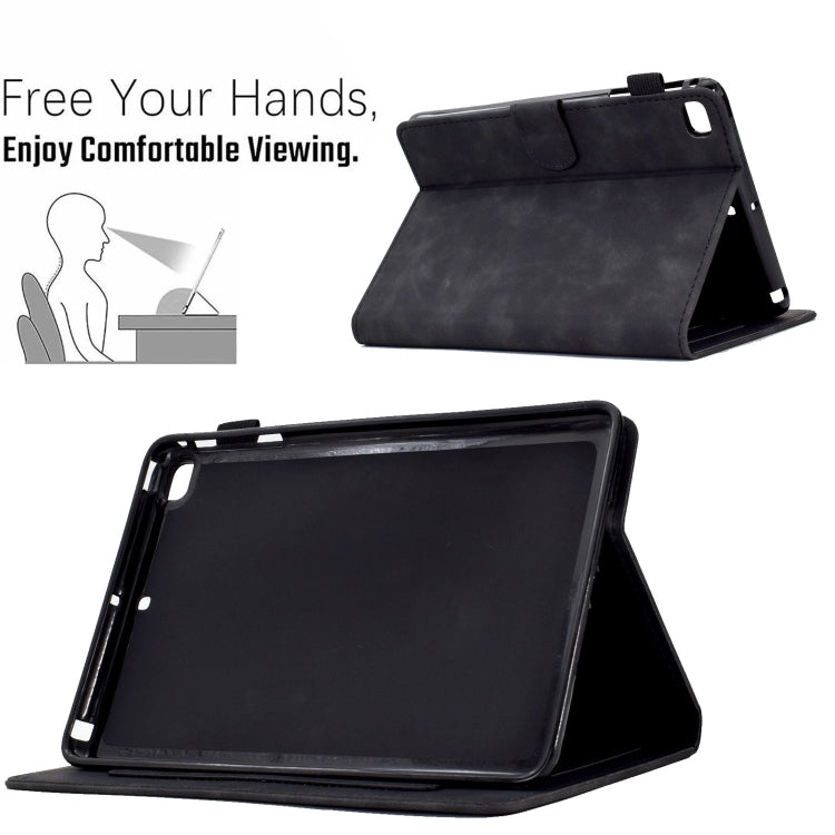 Embossed Smile Flip Tablet Leather Smart Case
