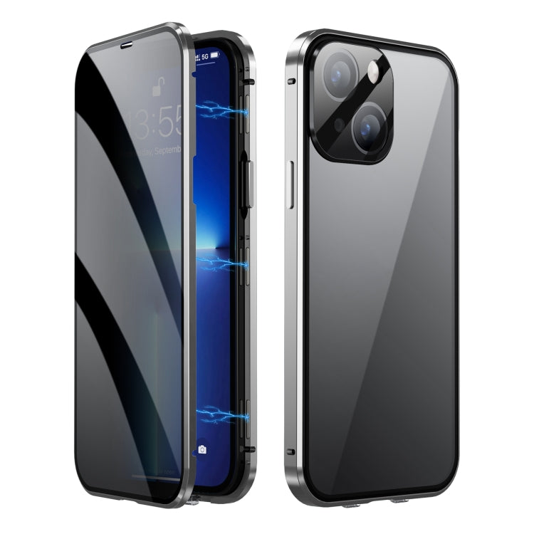 Dual-Lock Anti-peeping Glass 360 Full Body Frosted Magnetic Phone Case