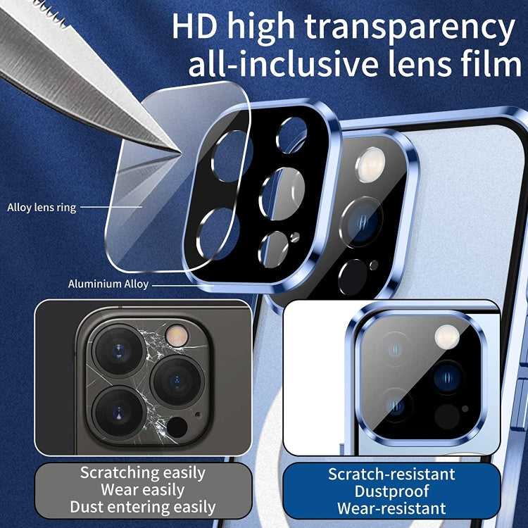 Dual-Lock Anti-peeping Glass 360 Full Body Frosted Magnetic Phone Case