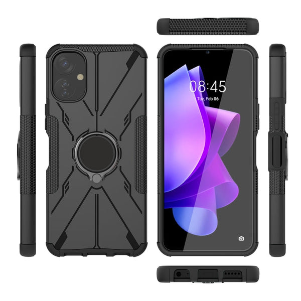 Armor Bear Shockproof PC + TPU Phone Case with Ring, For Infinix Note 12 G96, For Tecno Spark 9T, For Motorola Moto G62 5G, For iPhone 14 Plus