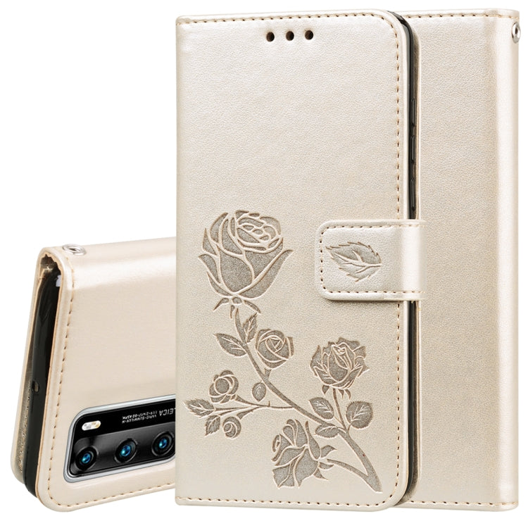 Rose Embossed Horizontal Flip PU Leather Case with Holder & Card Slots & Wallet