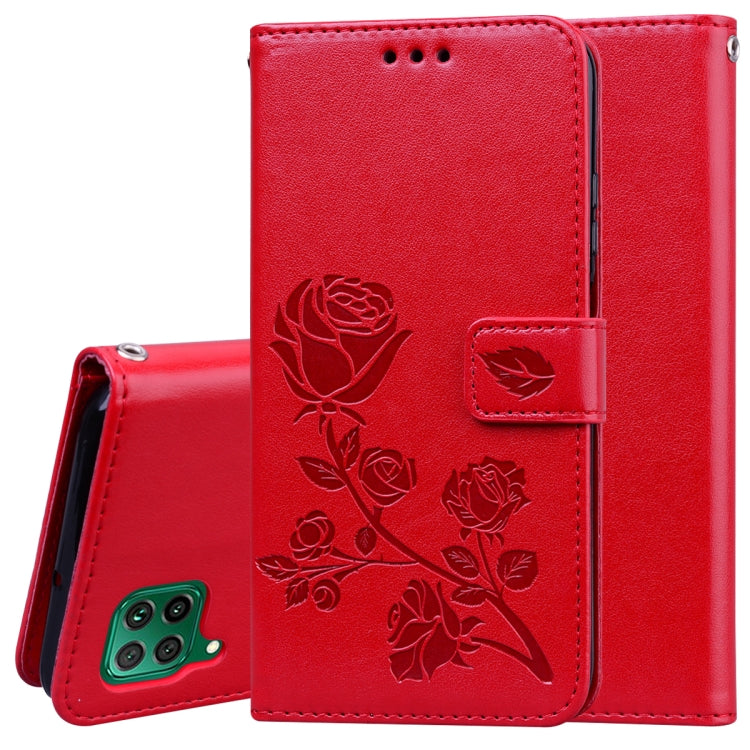 Rose Embossed Horizontal Flip PU Leather Case with Holder & Card Slots & Wallet