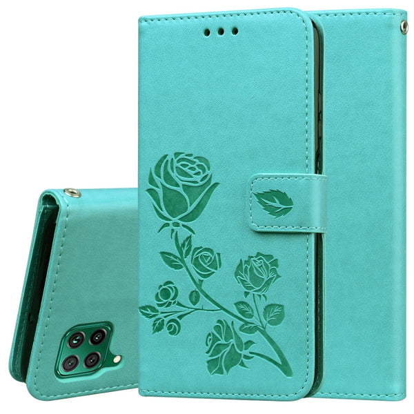 Rose Embossed Horizontal Flip PU Leather Case with Holder & Card Slots & Wallet