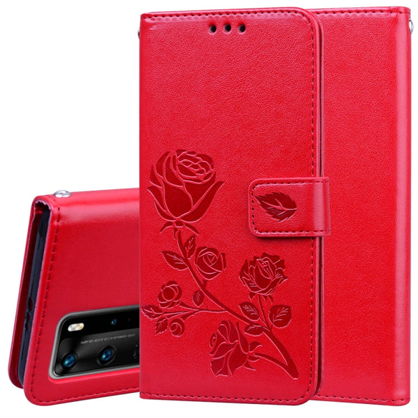 Rose Embossed Horizontal Flip PU Leather Case with Holder & Card Slots & Wallet
