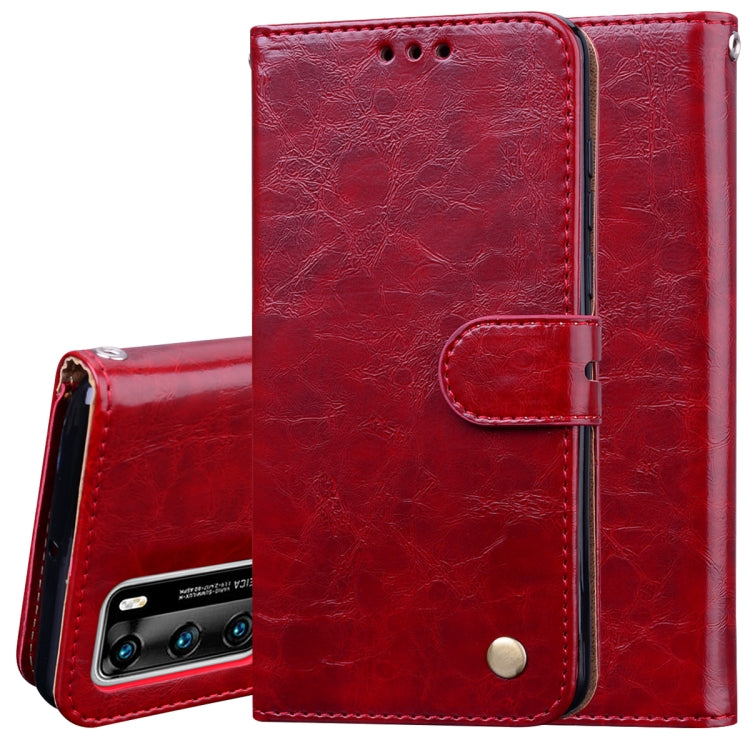 Business Style Oil Wax Texture Horizontal Flip Leather Case, with Holder & Card Slots & Wallet