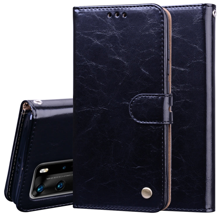 Business Style Oil Wax Texture Horizontal Flip Leather Case, with Holder & Card Slots & Wallet