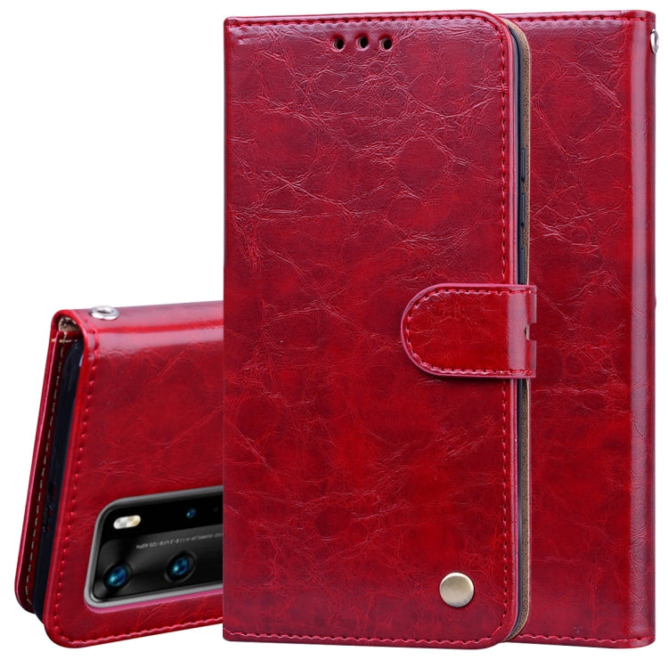 Business Style Oil Wax Texture Horizontal Flip Leather Case, with Holder & Card Slots & Wallet