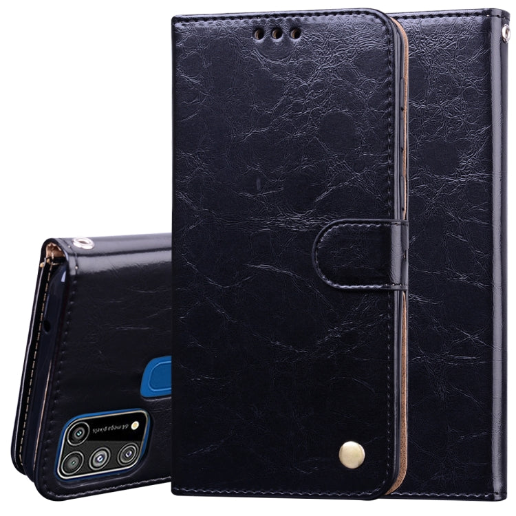 Business Style Oil Wax Texture Horizontal Flip Leather Case, with Holder & Card Slots & Wallet