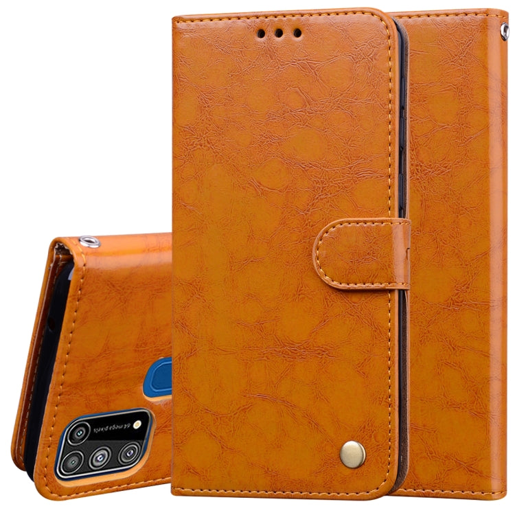 Business Style Oil Wax Texture Horizontal Flip Leather Case, with Holder & Card Slots & Wallet