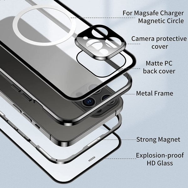 360 Full Body Magnetic Frosted Magsafe Phone Case