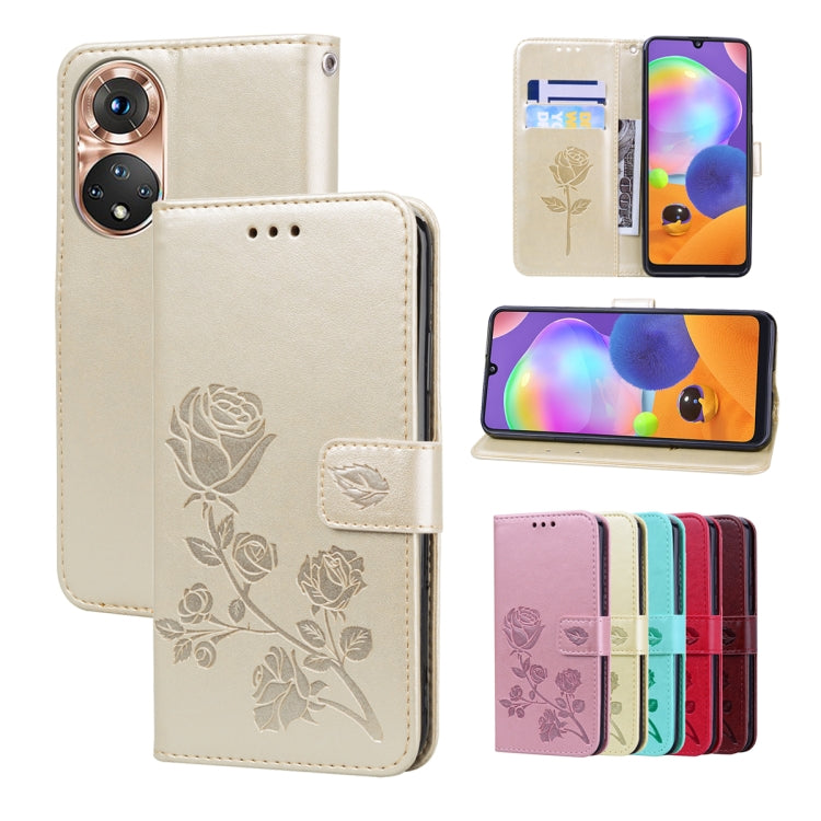 Rose Embossed Flip PU Leather Phone Case