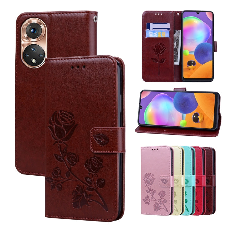 Rose Embossed Flip PU Leather Phone Case
