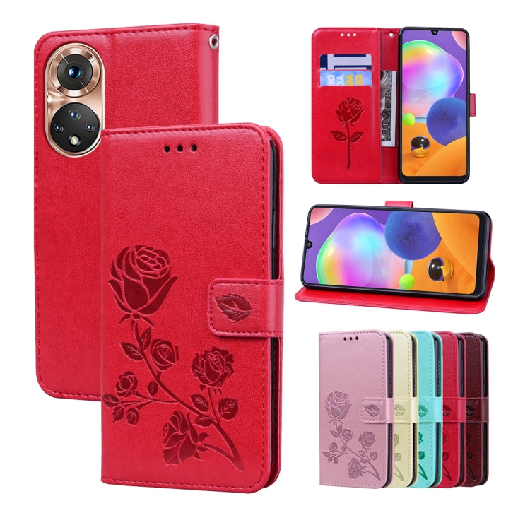 Rose Embossed Flip PU Leather Phone Case
