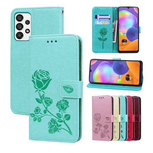 Rose Embossed Flip PU Leather Phone Case