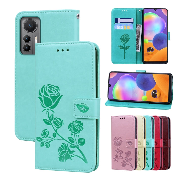Rose Embossed Flip PU Leather Phone Case